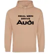 Мужская толстовка (худи) Real man drive Audi Песочный Мужская толстовка (худи) Real man drive Audi Песочный фото