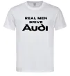 Мужская футболка Real man drive Audi Белый Мужская футболка Real man drive Audi Белый фото