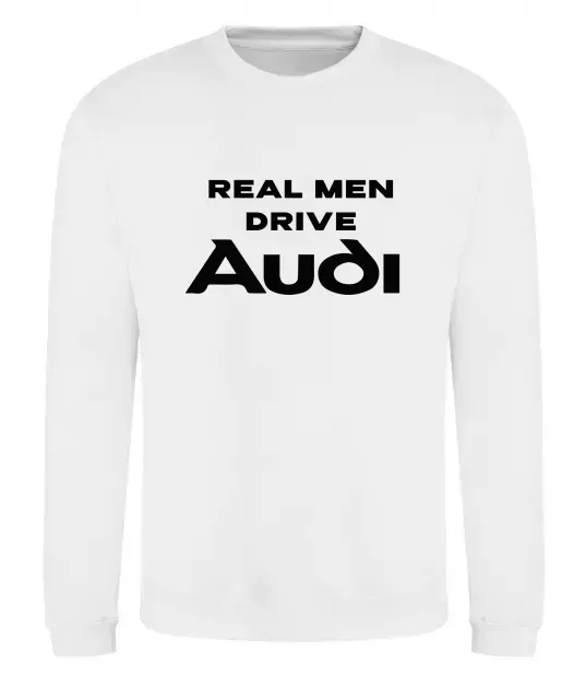 Свитшот Real man drive Audi Белый фото