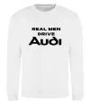 Свитшот Real man drive Audi Белый фото