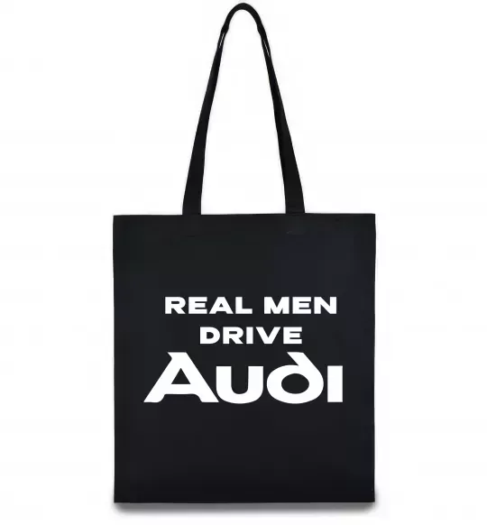 Еко-сумка Real man drive Audi Чорний фото