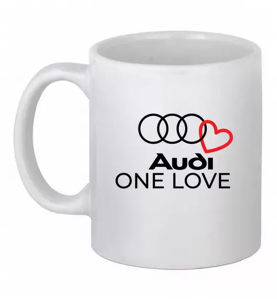 Чашка керамическая Audi One love Белый фото