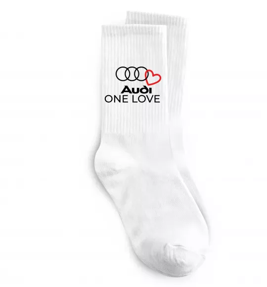 Шкарпетки Audi One love Білий фото