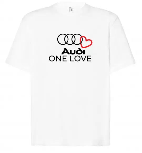 Футболка Оверсайз Audi One love Білий фото