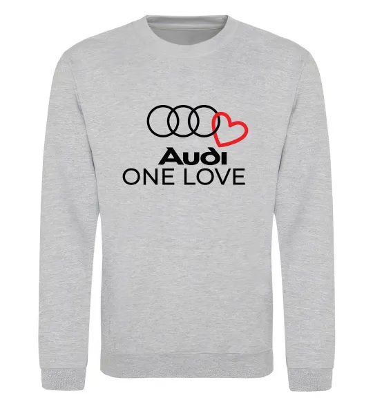 Свитшот Audi One love Серый меланж фото