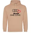 Чоловіча толстовка (худі) Audi One love Пісочний фото