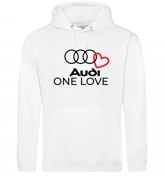 Жіноча толстовка (худі) Audi One love Білий фото
