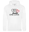 Жіноча толстовка (худі) Audi One love Білий фото