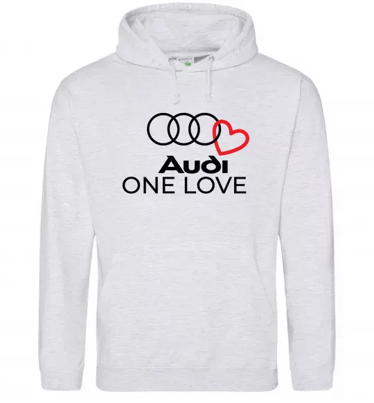 Жіноча толстовка (худі) Audi One love Сірий меланж фото