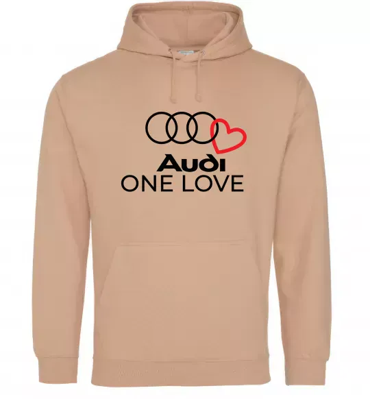 Жіноча толстовка (худі) Audi One love Пісочний фото