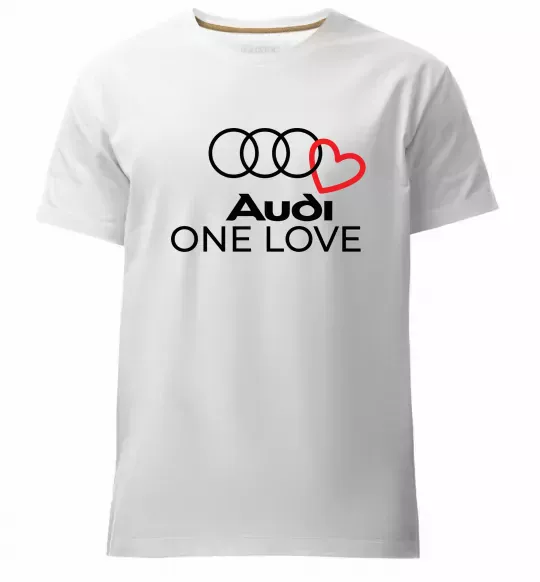 Чоловіча преміум футболка Audi One love Білий фото