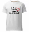 Чоловіча преміум футболка Audi One love Білий фото