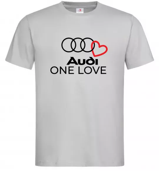 Чоловіча футболка Audi One love Сірий фото