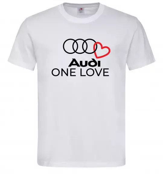 Чоловіча футболка Audi One love Білий фото