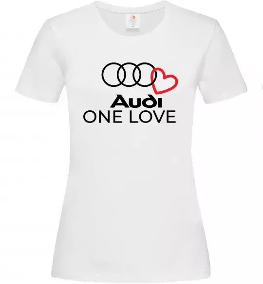 Жіноча футболка Audi One love Білий фото