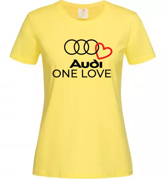 Жіноча футболка Audi One love Лимонний фото