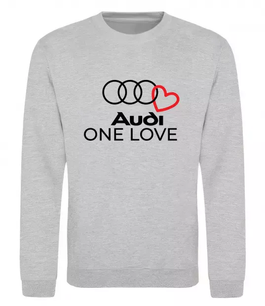 Світшот Audi One love Сірий меланж фото