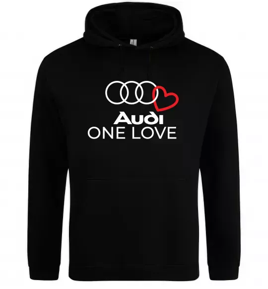 Чоловіча толстовка (худі) Audi One love Чорний фото