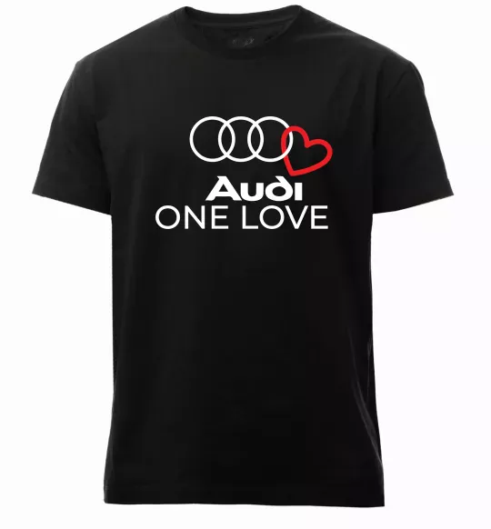 Чоловіча преміум футболка Audi One love Чорний фото
