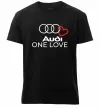 Чоловіча преміум футболка Audi One love Чорний фото