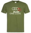 Чоловіча футболка Audi One love Оливковий фото