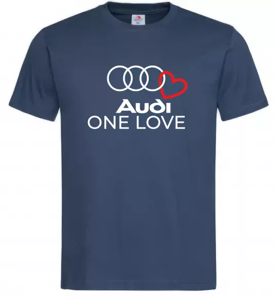 Чоловіча футболка Audi One love Темно-синій фото