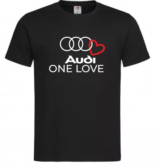 Чоловіча футболка Audi One love Чорний фото
