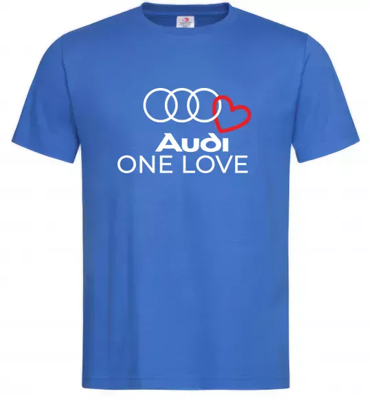 Чоловіча футболка Audi One love Яскраво-синій фото