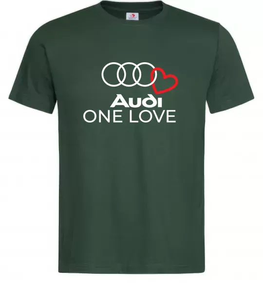 Чоловіча футболка Audi One love Темно-зелений фото