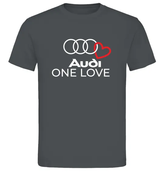 Чоловіча футболка Audi One love Графіт фото
