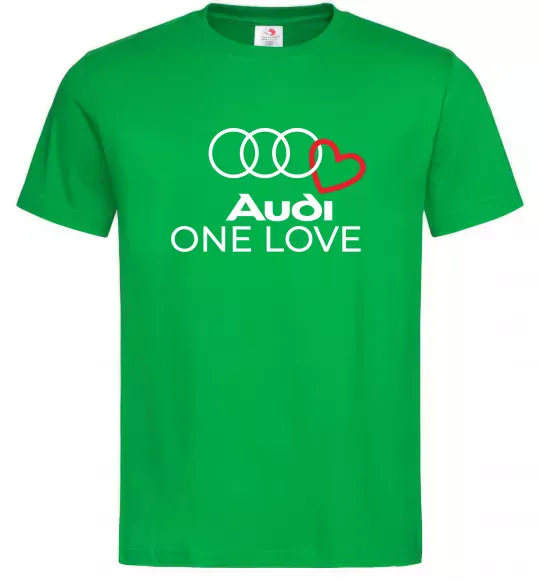 Чоловіча футболка Audi One love Зелений фото