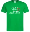 Чоловіча футболка Audi One love Зелений фото