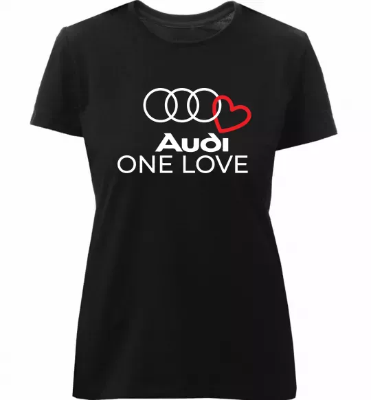 Жіноча преміум футболка Audi One love Чорний фото