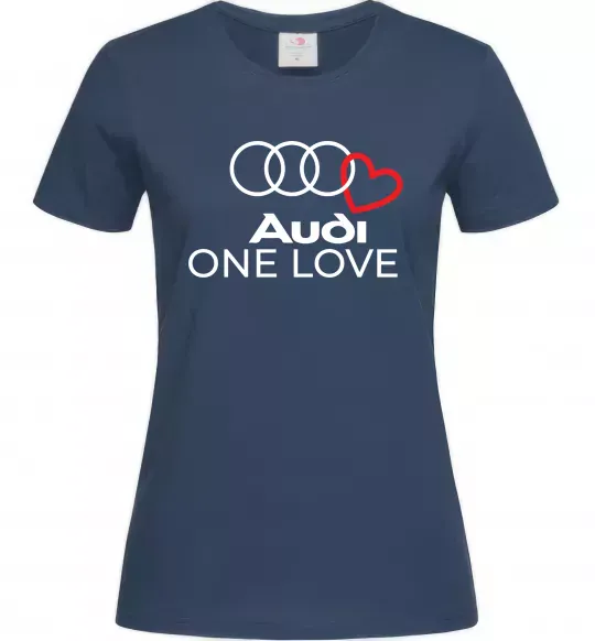 Жіноча футболка Audi One love Темно-синій фото
