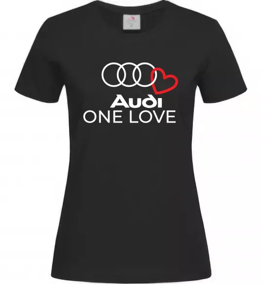 Жіноча футболка Audi One love Чорний фото