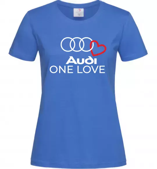 Жіноча футболка Audi One love Яскраво-синій фото