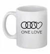 Чашка керамічна Love Audi Білий фото