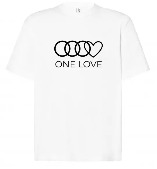 Футболка Оверсайз Love Audi Білий фото