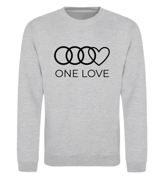 Свитшот Love Audi Серый меланж фото