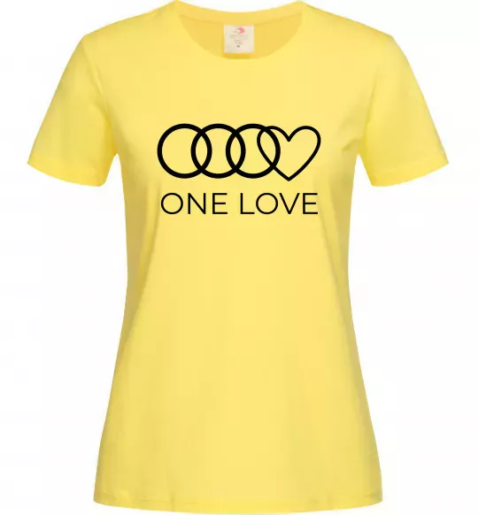 Женская футболка Love Audi Лимонный фото