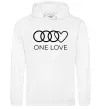 Чоловіча толстовка (худі) Love Audi Білий фото