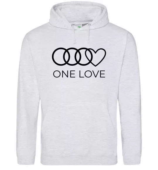 Чоловіча толстовка (худі) Love Audi Сірий меланж фото