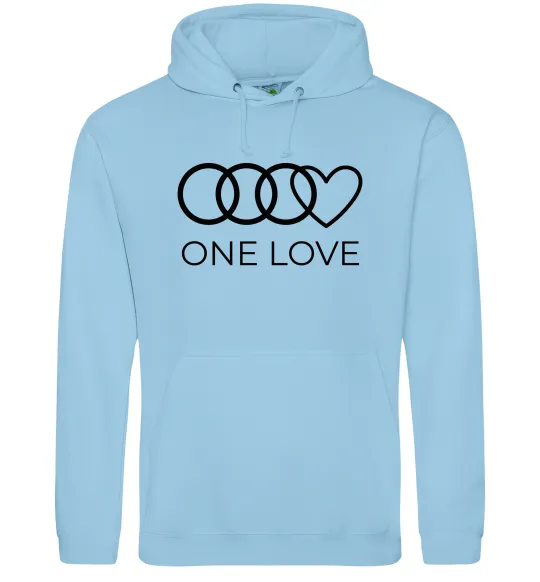 Жіноча толстовка (худі) Love Audi Блакитний фото