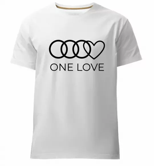 Чоловіча преміум футболка Love Audi Білий фото