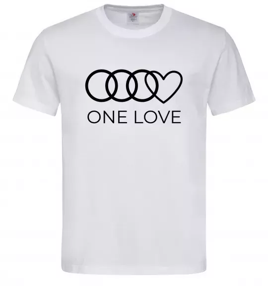 Чоловіча футболка Love Audi Білий фото