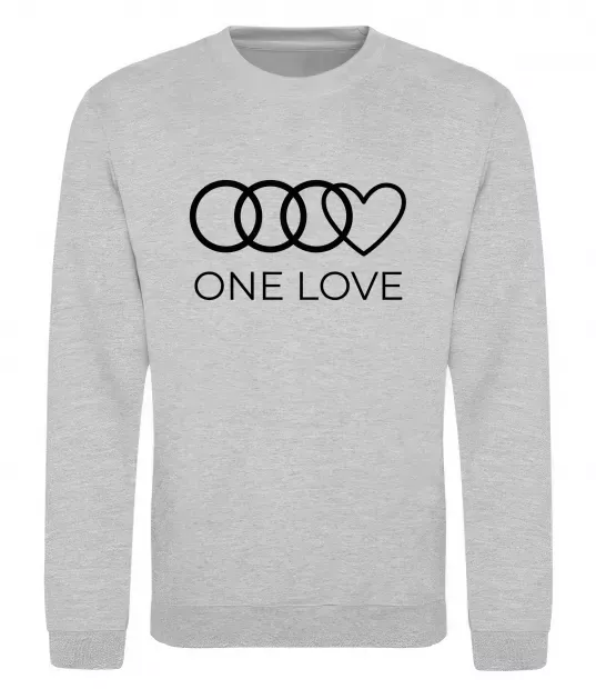 Світшот Love Audi Сірий меланж фото