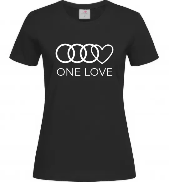 Женская футболка Love Audi Черный фото