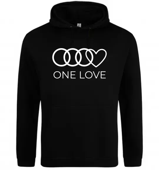 Чоловіча толстовка (худі) Love Audi Чорний фото