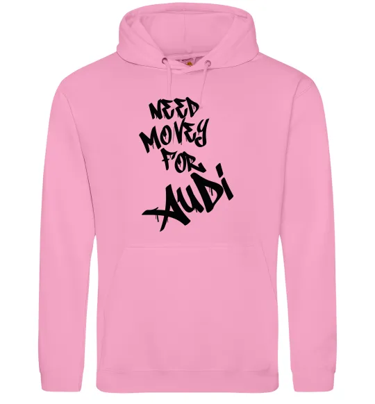 Женская толстовка (худи) Need money for Audi Розовый фото