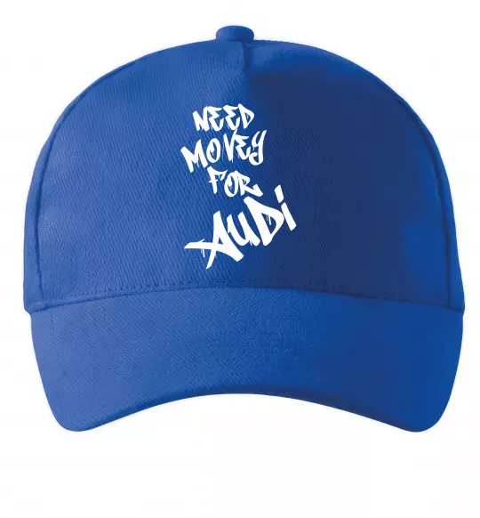 Кепка Need money for Audi Ярко-синий фото